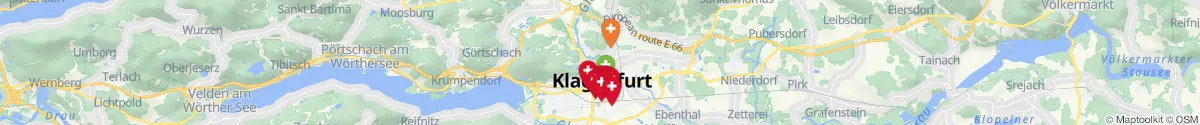 Kartenansicht für Apotheken-Notdienste in der Nähe von Innere Stadt II (Klagenfurt  (Stadt), Kärnten)